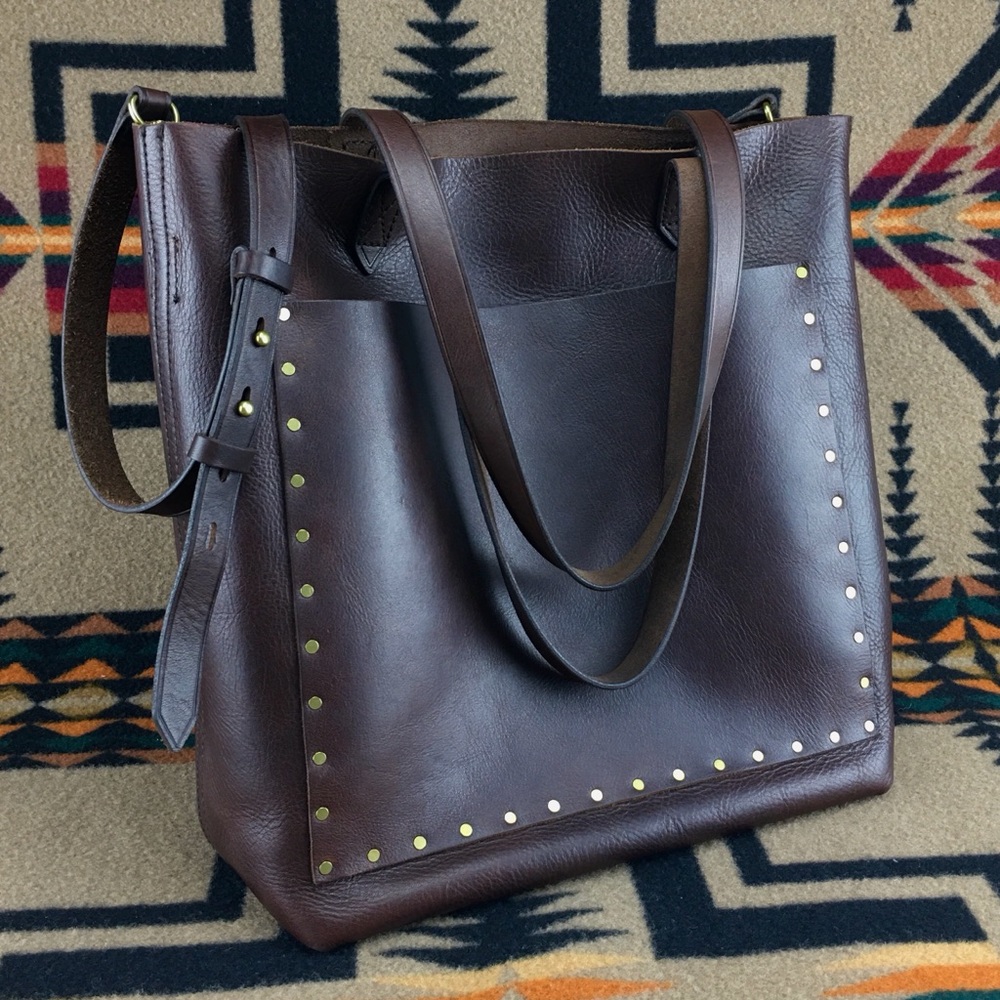 Madewell Medium Transport Tote Studded Edition